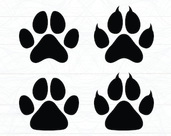 Paw Svg, Cat Paw Svg, Dog Paw Svg, Pet Paw svg, Dog Paw Print Svg for Cricut and Silhouette