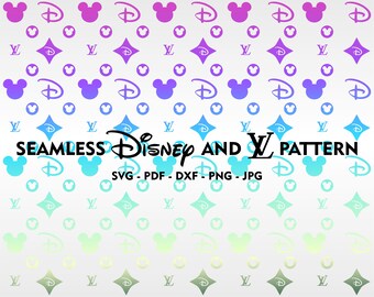 Disney Louis Vuitton Seamless Pattern SVG, Seamless Pattern Disney Vector, Disney Seamless Pattern PNG, DXF, EPS