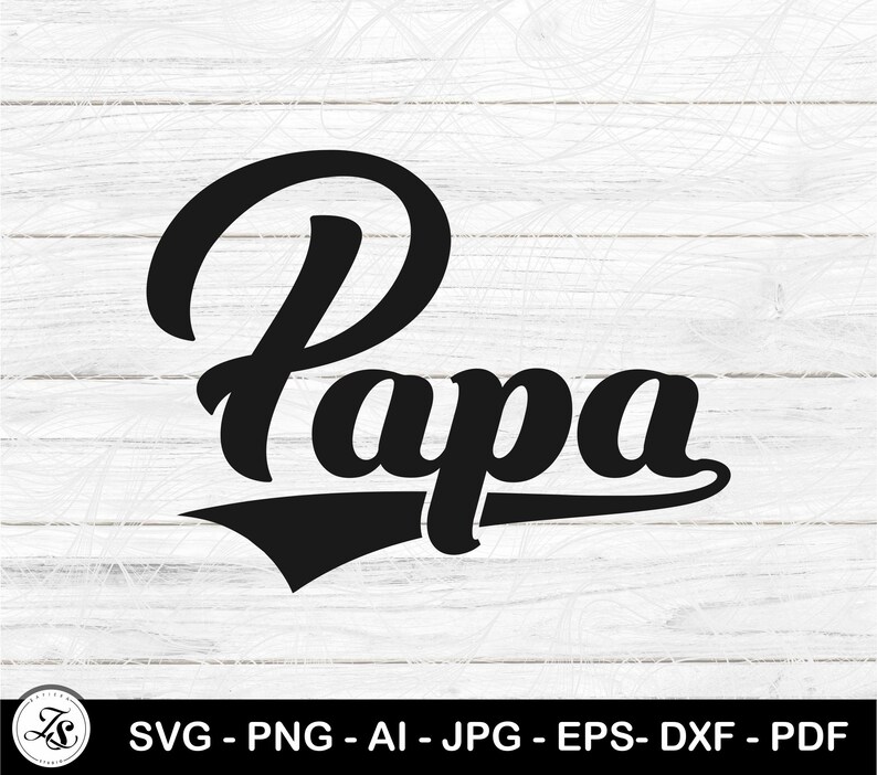Script Papa Baseball Style Name SVG File, Papa SVG File, Cricut Baseball Ribbon ...