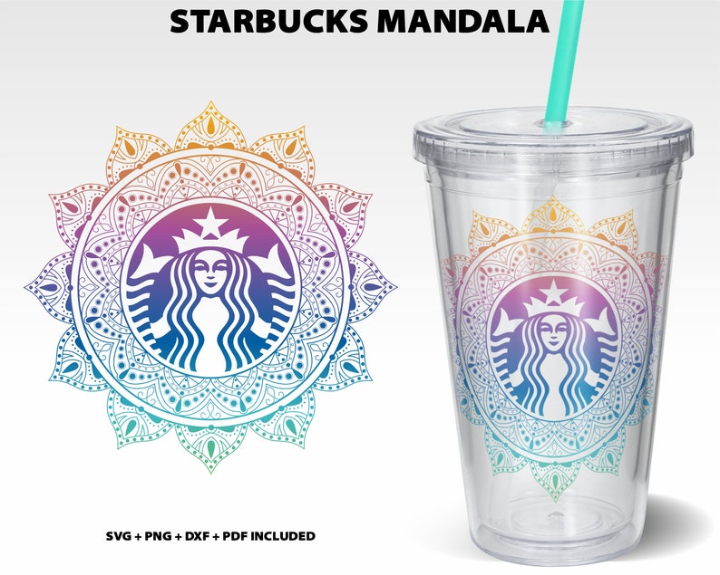 Download Personalized Starbucks SVG Floral Design Flowers Tumbler | Etsy