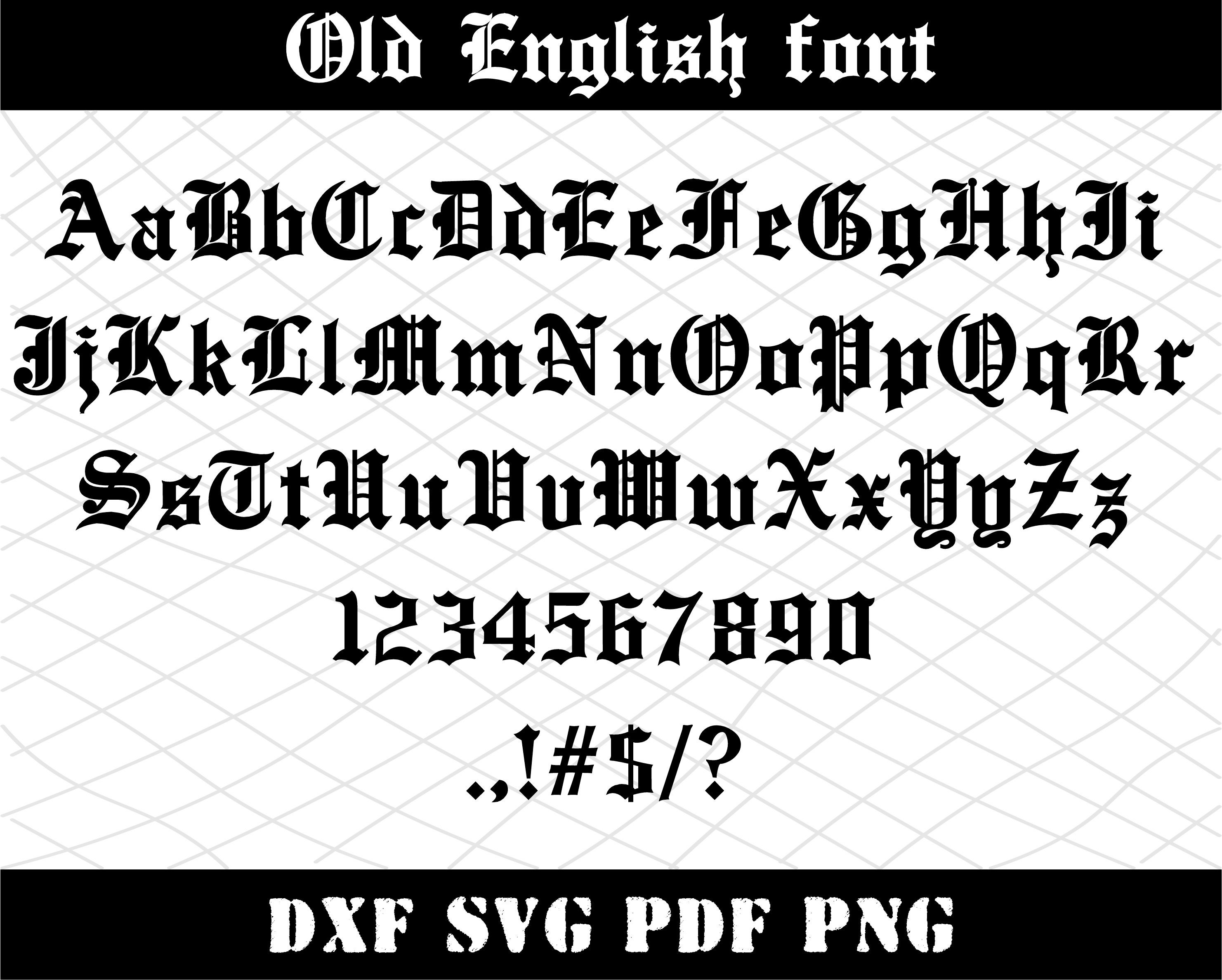 Buy Old English Font Svg Old English Cricut Fonts Svg Font Svg Files ...