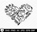 I Love Baking SVG, Love Baking Svg, Love Cooking Svg, Bake Heart SVG, Kitchen Svg, Heart Svg, Baking Svg, Pastry for Cricut and Silhouette
