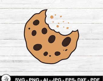 Chocolate Chip Cookie, Chocolate Chip Cookie Svg, Cookie Vector, cookie crumbs outline, biscuit svg, cookie silhouette