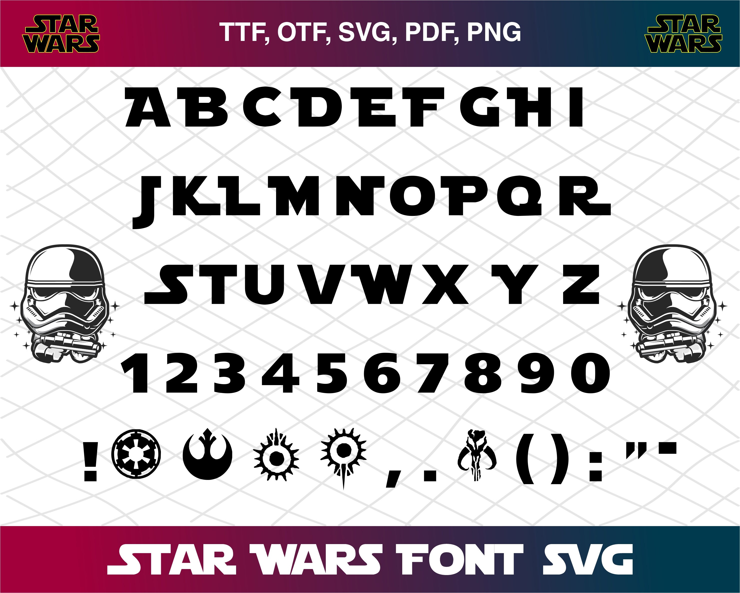 Star Wars Font svg Star Wars alphabet svg Star Wars letters | Etsy