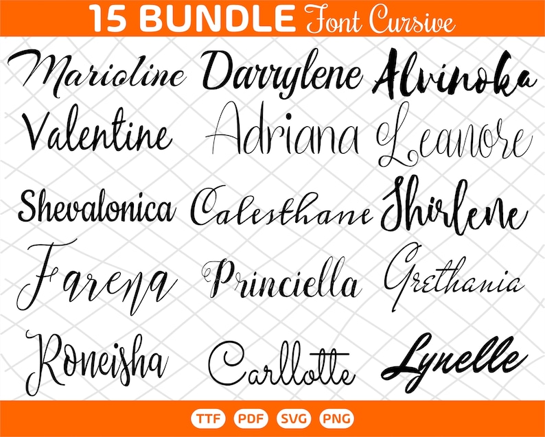 Cursive SVG Font Bundle Cursive Signature Fonts for Cricut - Etsy