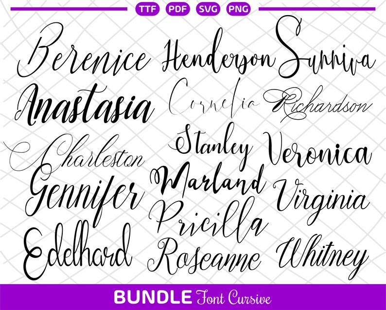Download Cursive font svg Beauty font svg Bundle for Cricut Bundle ...