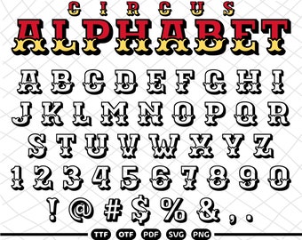 circus letters etsy