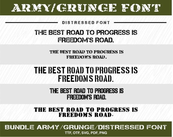 Download Grunge Font Army Font Distressed Font Svg Grunge Vintage Font Etsy