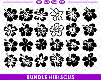 Hawaii Blumen Svg Hibiskus Clipart Hibiscus Decal Hibiscus Schablone Floral SVG Tropical Beach Sommer svg dxf für Cricut und Silhouetten