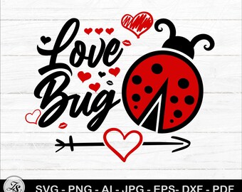 Love Bug, Valentine's Day, Ladybug, Girl, Baby Girl, Love Bug Clipart, Valentine's Svg, Valentine's Png, Lady Bird Clipart