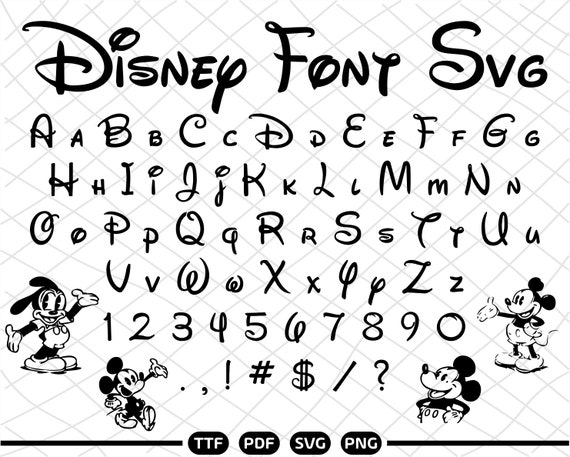 Free Free 158 Disney Alphabet Svg SVG PNG EPS DXF File