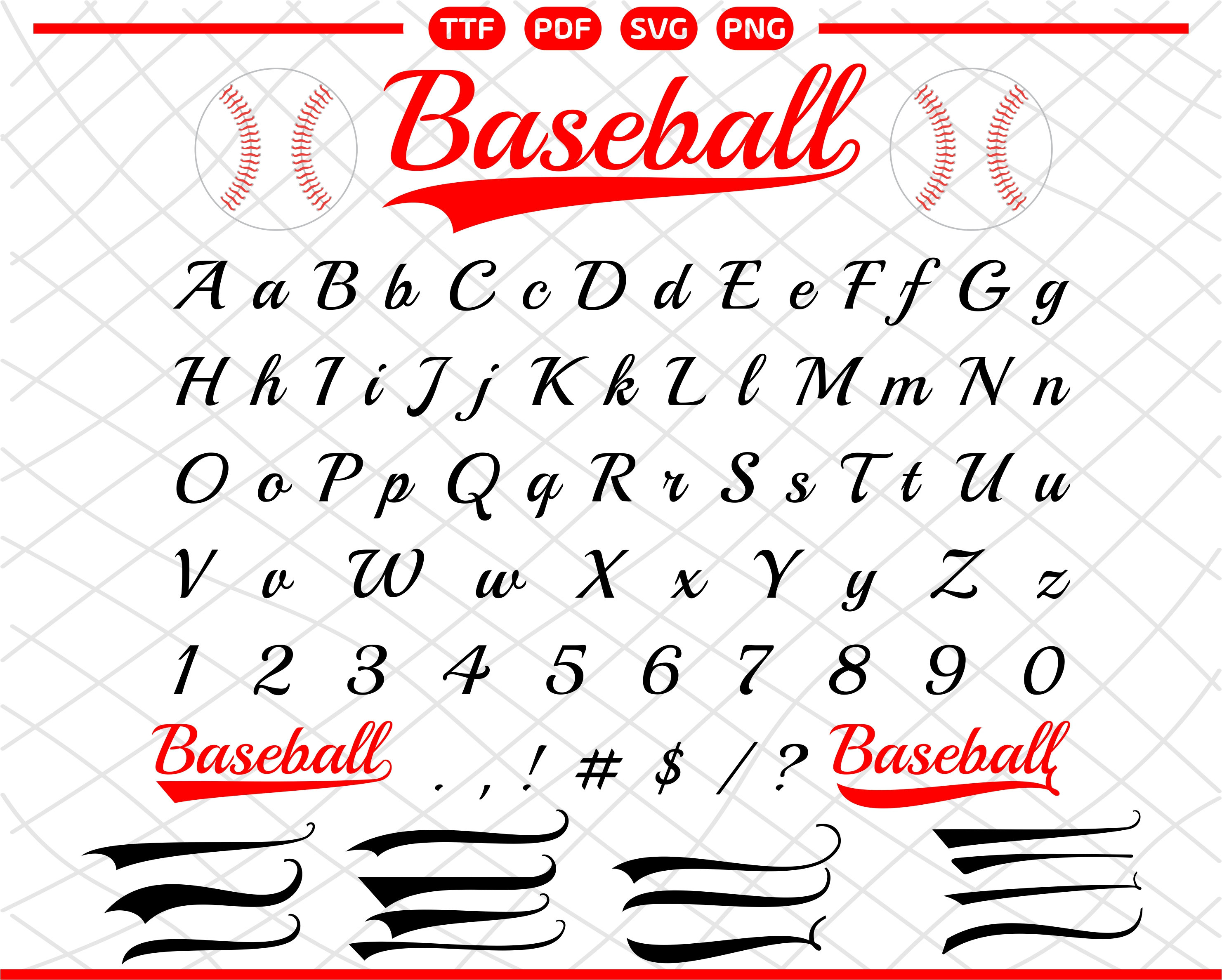 Download Baseball Font Svg Baseball Font Png Baseball Alphabet Svg Etsy