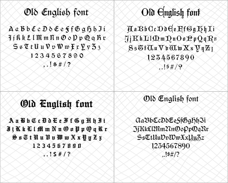 13 BUNDLE Font Old English Font Svg Old English Cricut Fonts Etsy