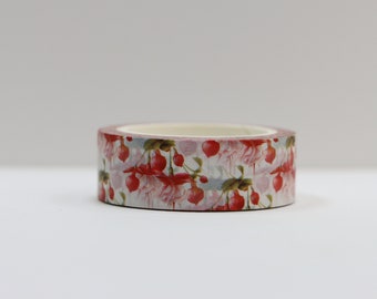 Fuchsia Flowers Washi Tape- Cute Floral Washi Tape- Planner Supplies- Deco Tape