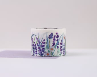 Lavender Flower Planner Washi- Lavender Field Masking Tape- Purple Floral Washi Tape- Floral Scrapbook