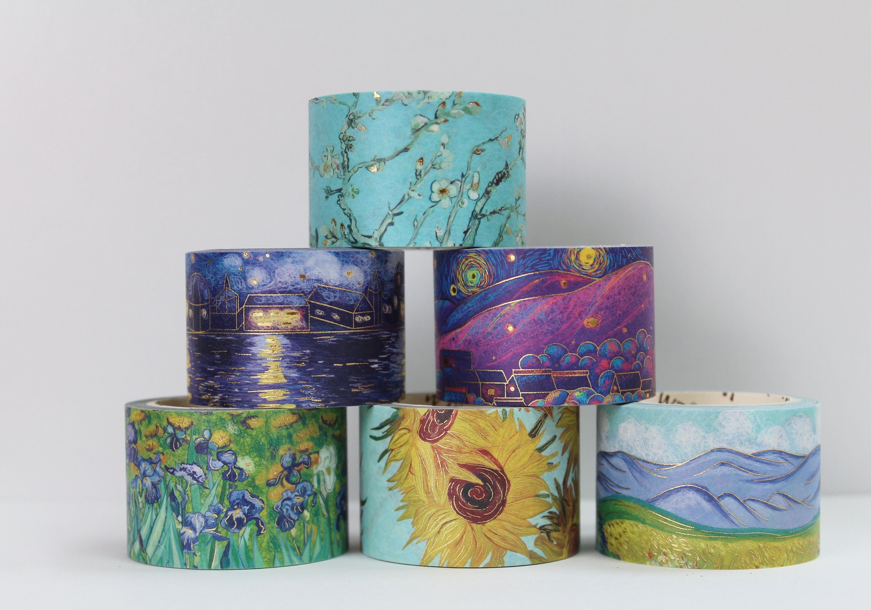 Scotch Decoratif Scrapbooking Lot De 60 Rouleaux De Ruban Adhésif Washi Arc-en-ciel Pour Bricolage Ruban Adhésif Décoratif