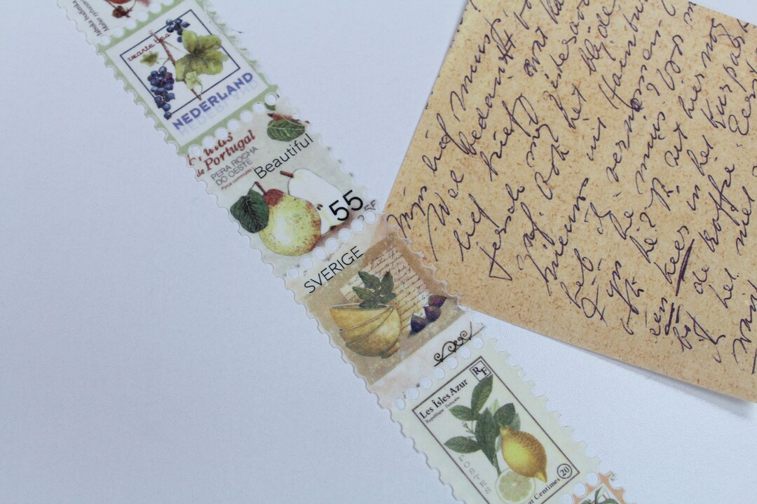 Postage Stamp Washi Tape Vintage Style Stamp Washi Tape Junk Etsy