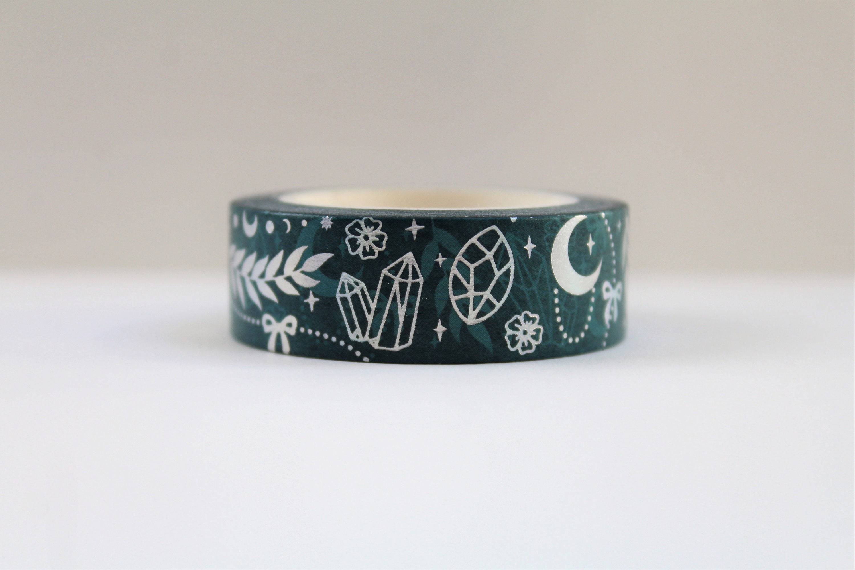 Moon Phase Goth Witchy Washi Tape Roll 20mm 