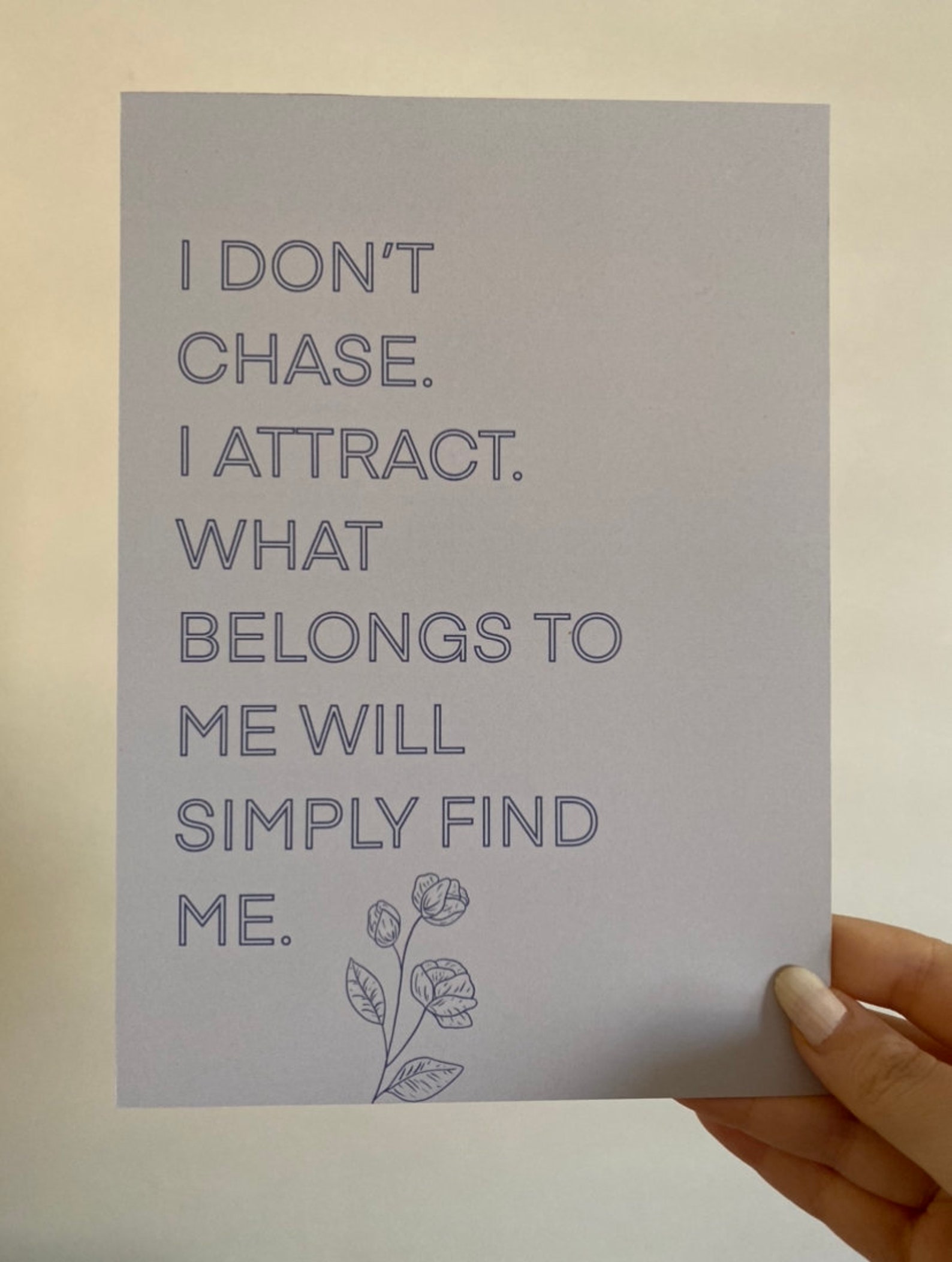 I Don t Chase I Attract What Belongs To Me Will Simply Etsy