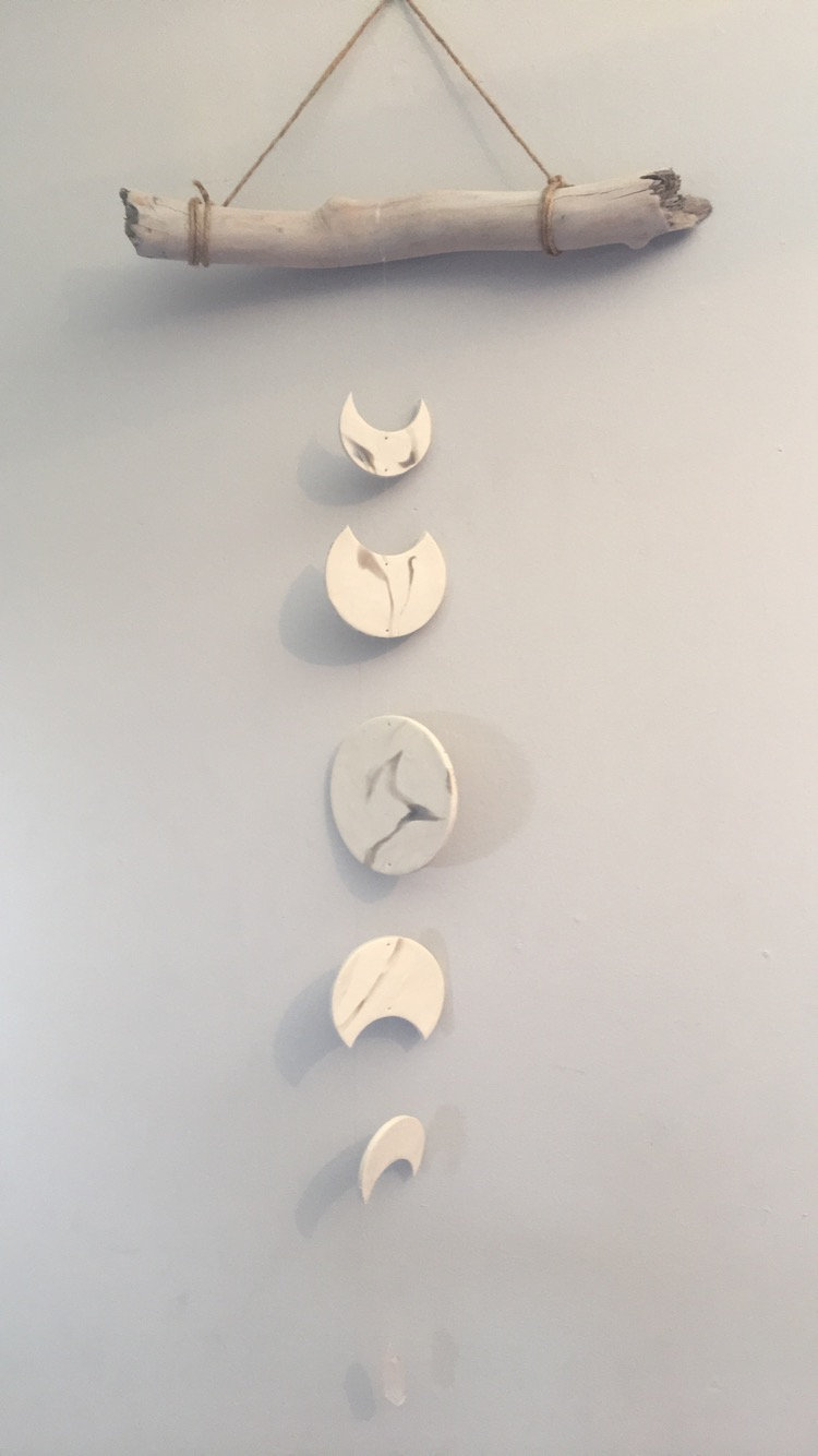 Clay moon phase wall hanging Etsy