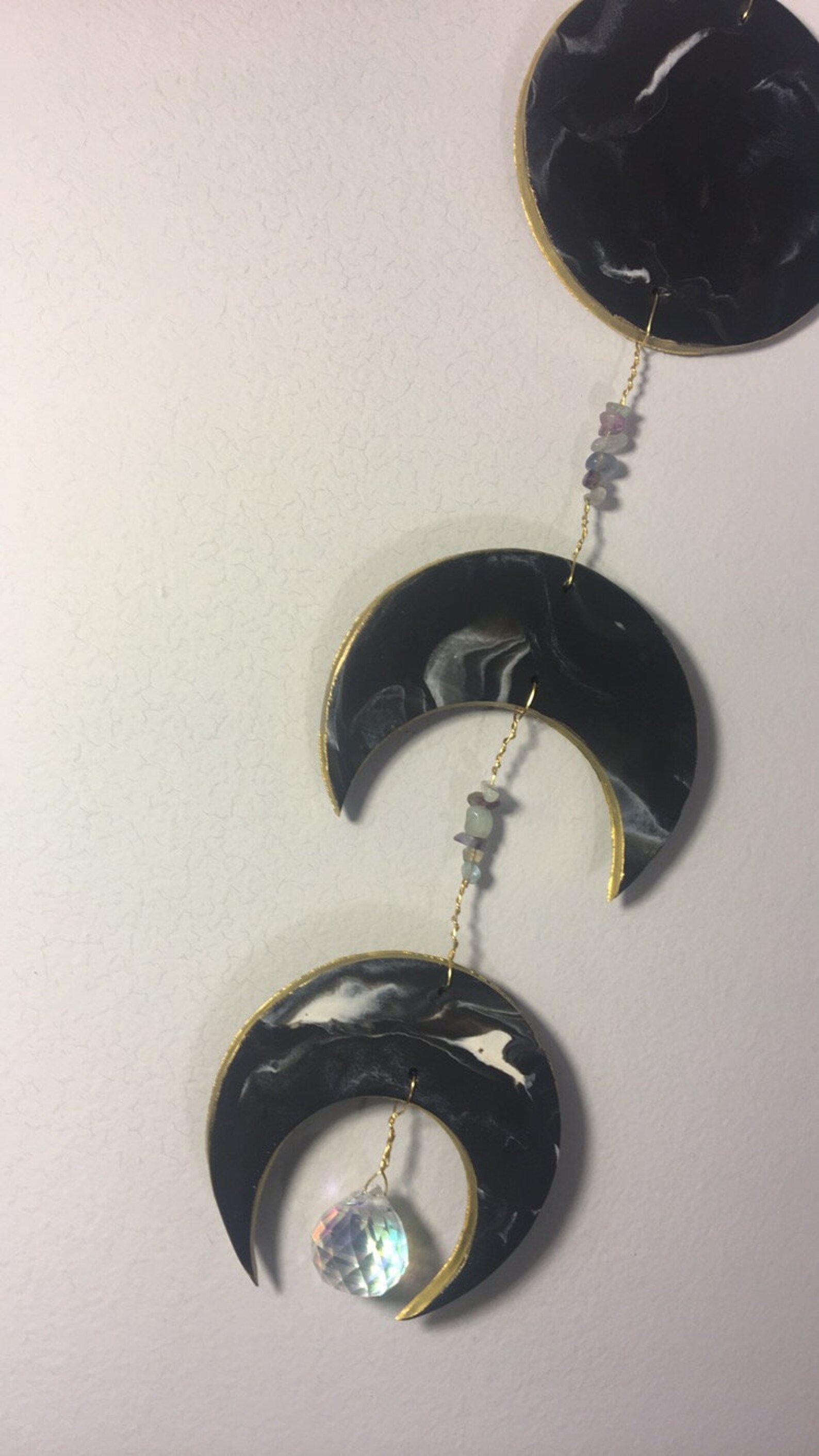 Clay moon phase wall hanging Etsy