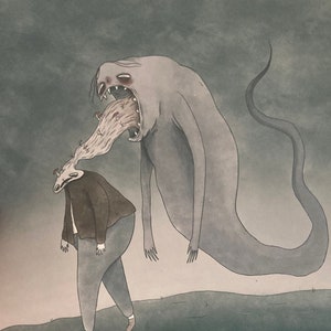 Creepy Ghoul Art Print