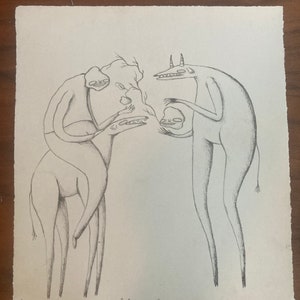 Weird surreal lithograph