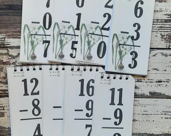 Bloc de notas vintage de 1962: tapa floral, encuadernación en espiral