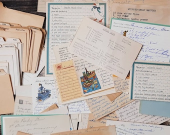 Recipe cards: vintage, collage, journals, paper crafts