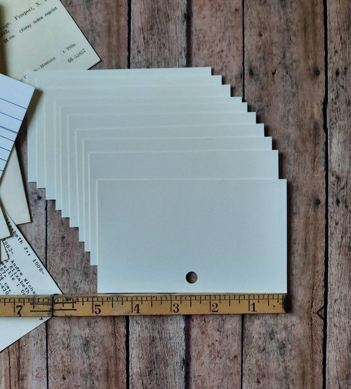 Blank Library Catalog Cards Etsy