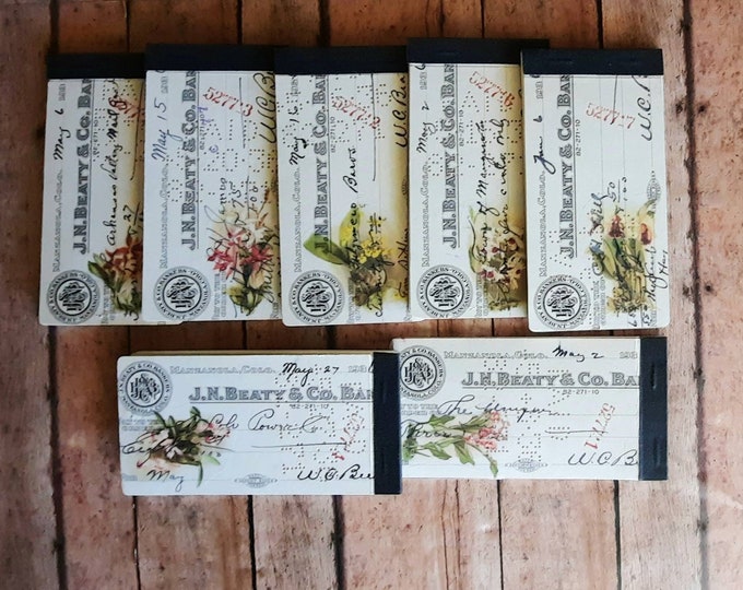 Notepads; Handcrafted, 1930's, Vintage Checks - Etsy