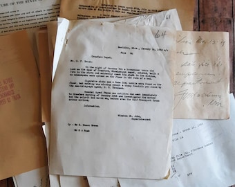 1940's  Railroad correspondence;collage, junk journal, mixed media