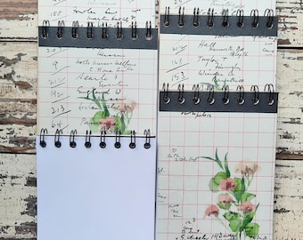 Ledger notepad; 1930's-1940's ,pink grid