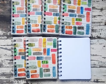 Cuaderno de acuarela: libro de contabilidad vintage, hecho a mano