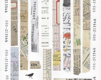 Washi Tape digital, descarga instantánea, diario washi, efímera