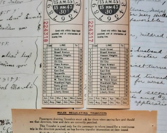 Vintage Bus tickets: collage, mixed media,journaling
