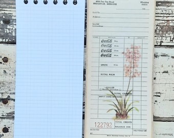 Vintage Coca-Cola notepads; 1960's, graph paper, ring bound