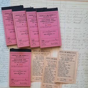 Railroad tickets; Louisville and Nashville