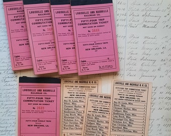 Billetes de tren; Louisville y Nashville