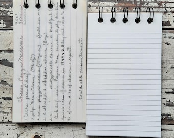 Recipe Card Notepads ; vintage, 3x5 inches