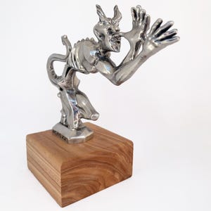 Speed Demon, All METAL, Rat Rod / Hot Rod Hood Ornament.  Designed around the original Cook-a-Snook, Classic Style. Speed Demon series