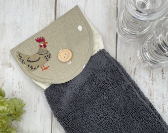 Tidy Towel – A Handmade Hanging Hand Towel for your Aga / Oven / Kitchen / Bathroom / Cloakroom / Motorhome / Van