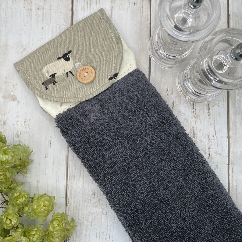 Tidy Towel A Handmade Hanging Hand Towel for your Aga / Oven / Kitchen / Bathroom / Cloakroom / Motorhome / Van image 1