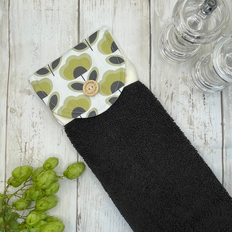 Tidy Towel A Handmade Hanging Hand Towel for your Aga / Oven / Kitchen / Bathroom / Cloakroom / Motorhome / Van image 1