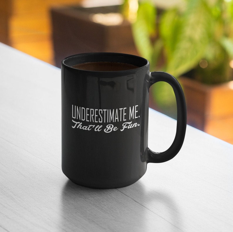 Underestimate Me That'll Be Fun Mug Workout Mugs | Etsy