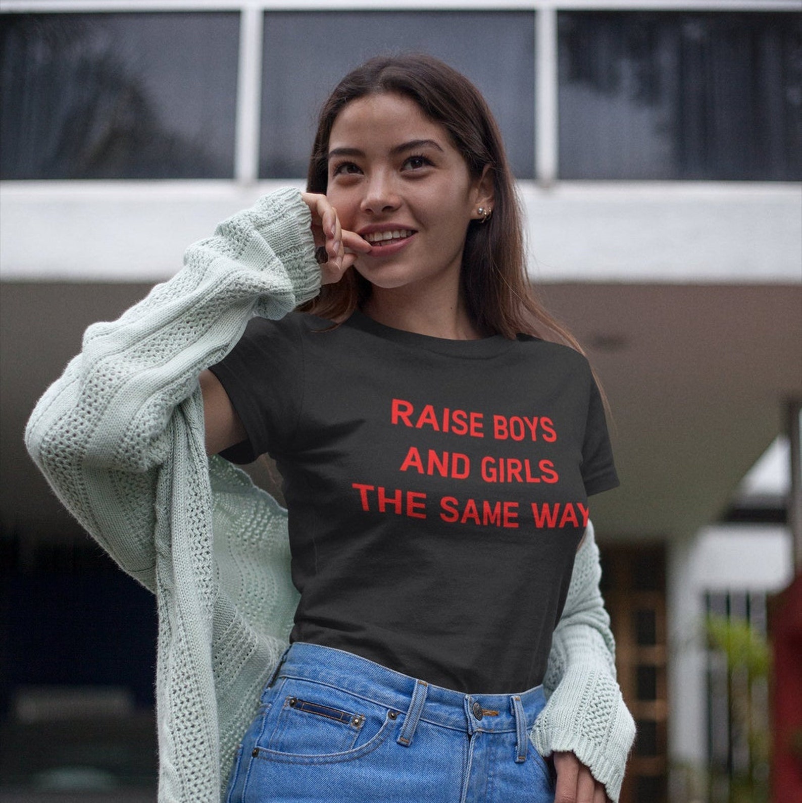 Raise Boys and Girls the Same Way Shirt Feminist Top Womens - Etsy