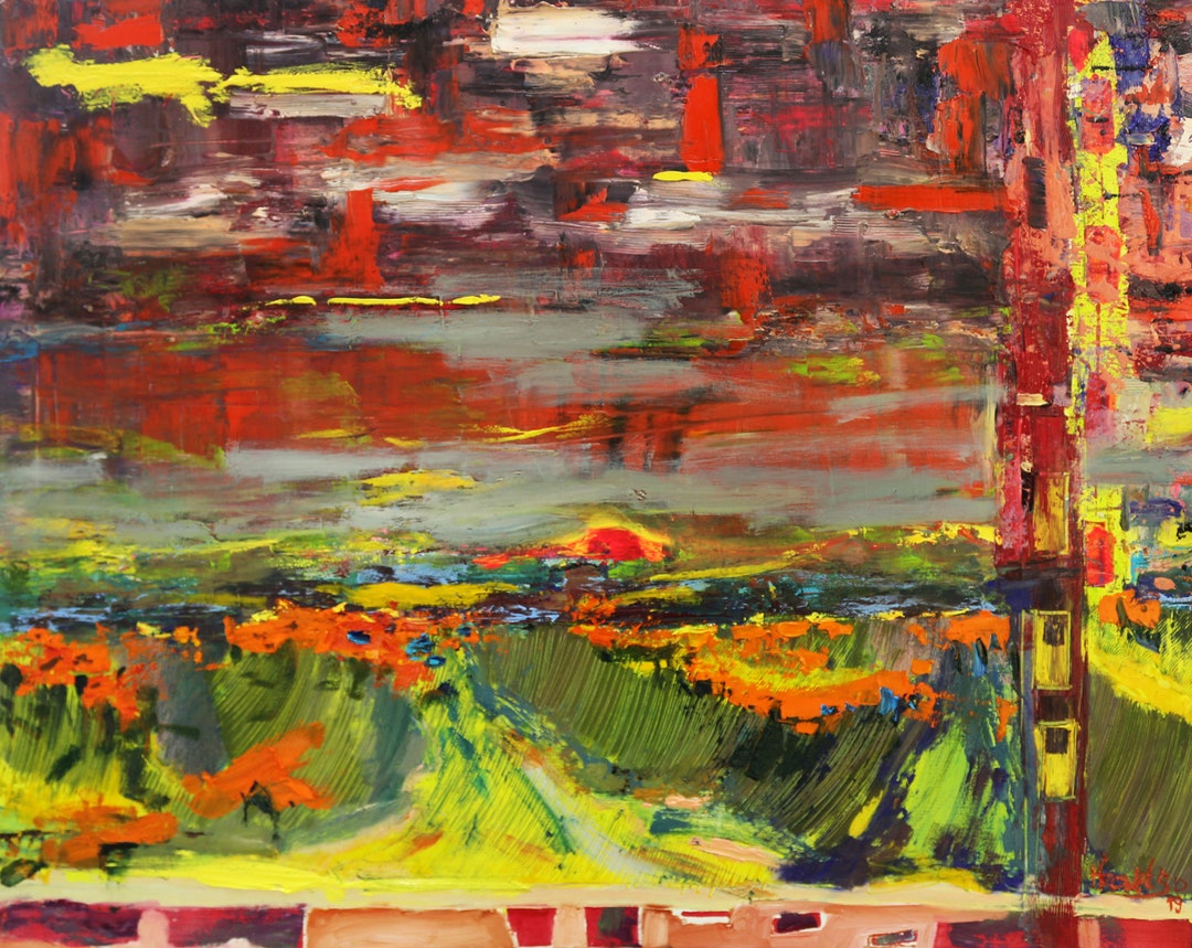 Impasto Nature Abstract: Large Original Oil Painting on Canvas - Etsy