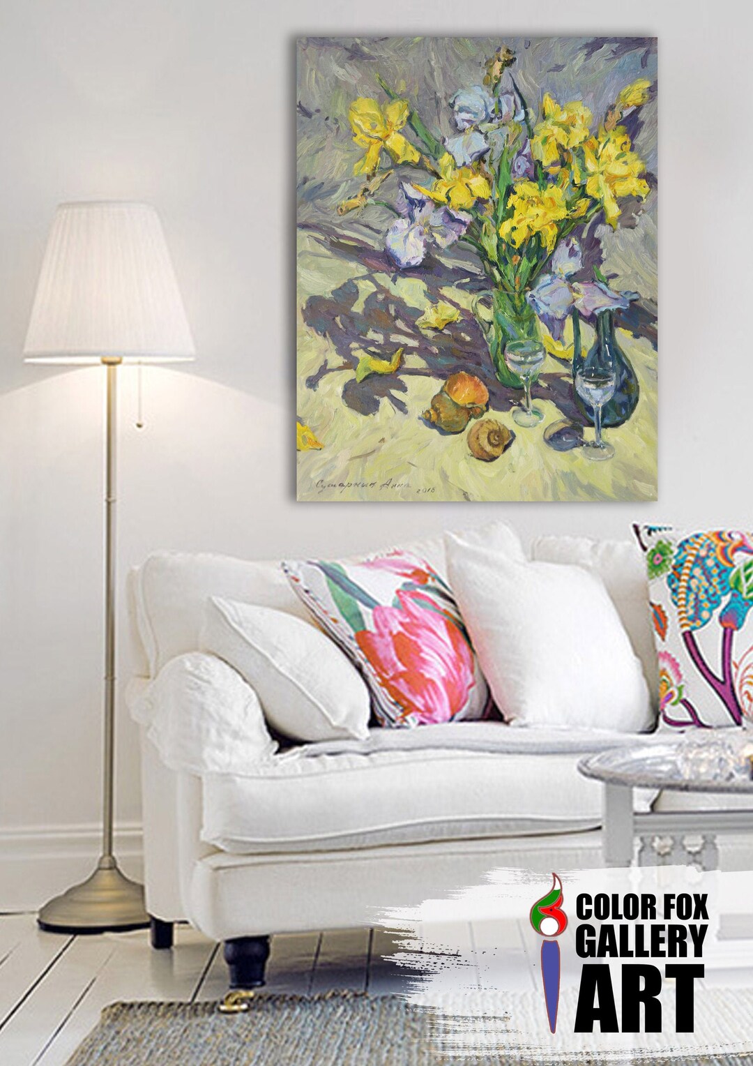 Irises Oil Painting on Canvas: Floral Impasto Art - Etsy