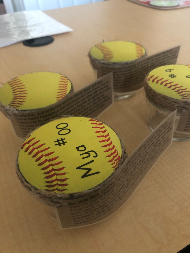 Baseball or Softball Memory Dirt Jar Etsy