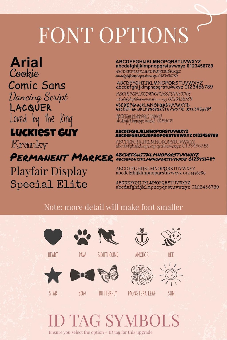 a poster with different types of font and numbers